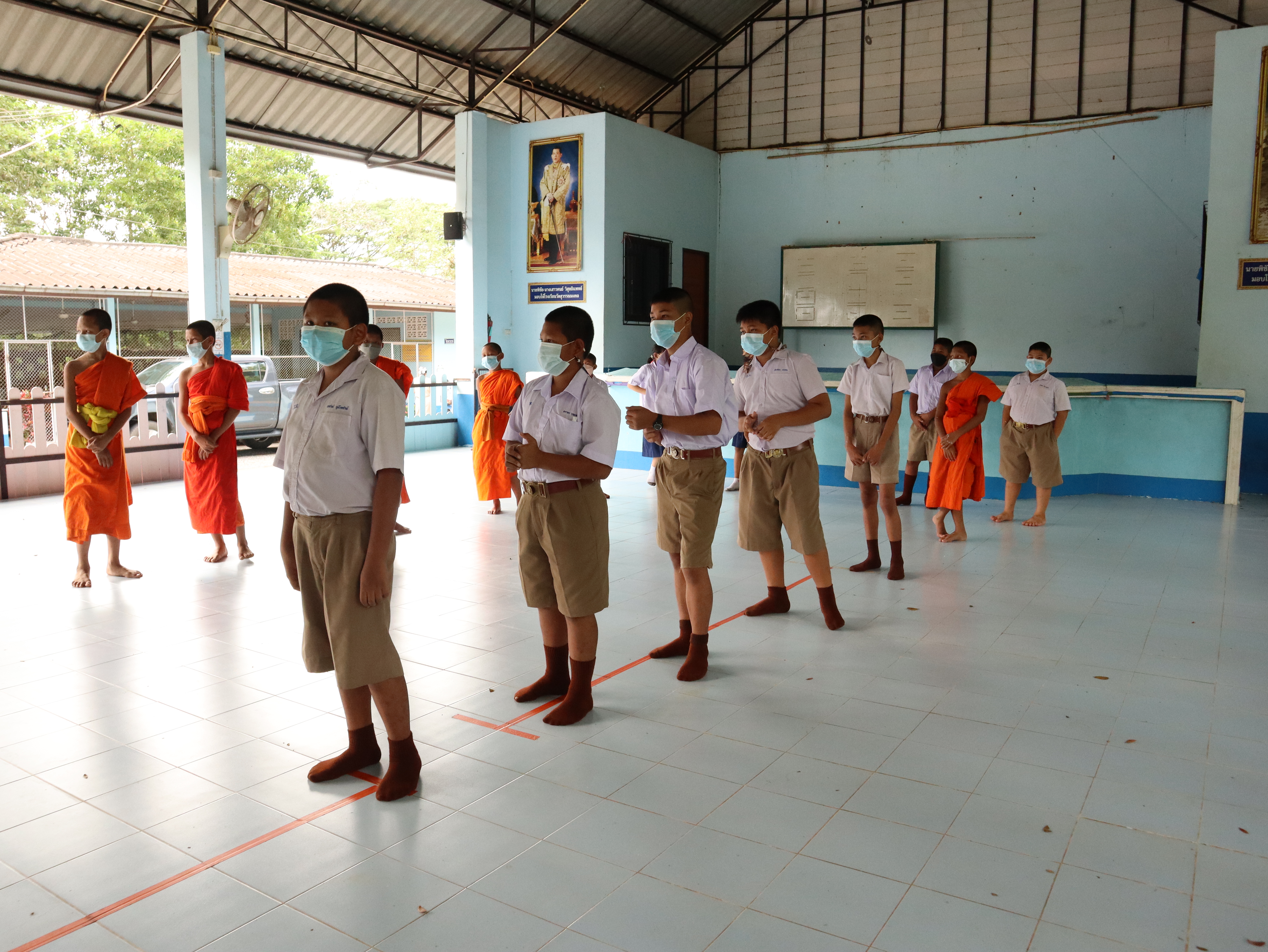 ตรวจ ATK คณะครูและนักเรียนโรงเรียนวัดสุวรรณมงคล